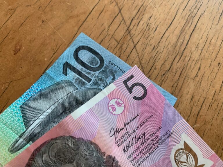 Close-up Australian Dollars