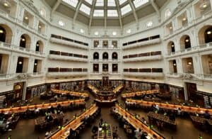 La Trobe Reading Room at State Library Victoria in Melbourne