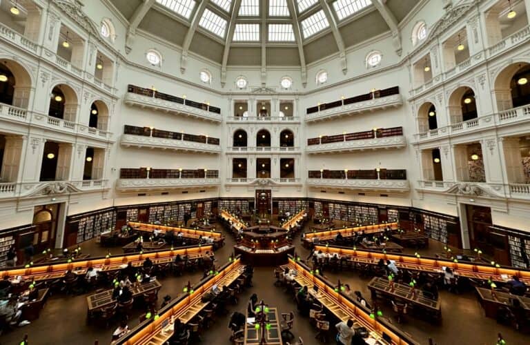 La Trobe Reading Room at State Library Victoria in Melbourne